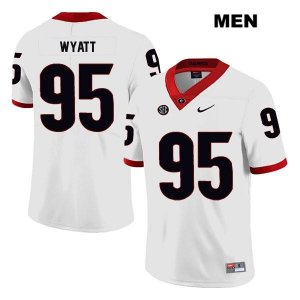Men's Georgia Bulldogs NCAA #95 Devonte Wyatt Nike Stitched White Legend Authentic College Football Jersey JDD1254DH